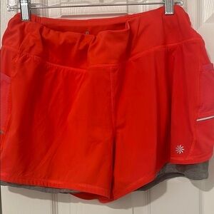 Athleta Orange Athletic Shorts Lightweight Mid-Thigh xlg